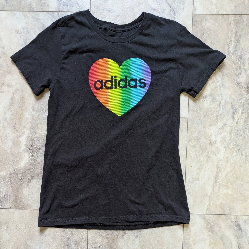 Adidas Pride Heart Graphic Tee (size M)